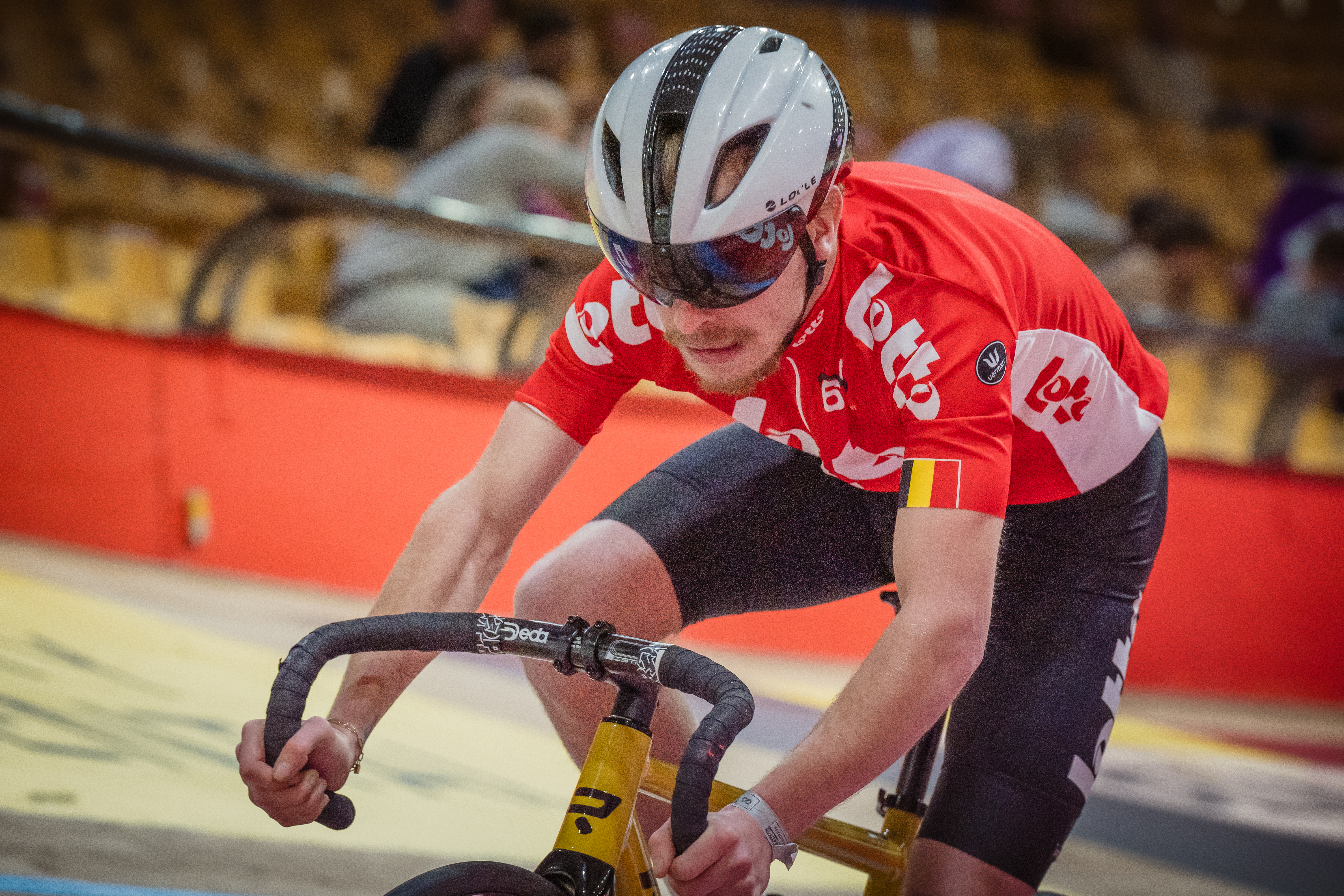 Cycliste Special Olympics en action