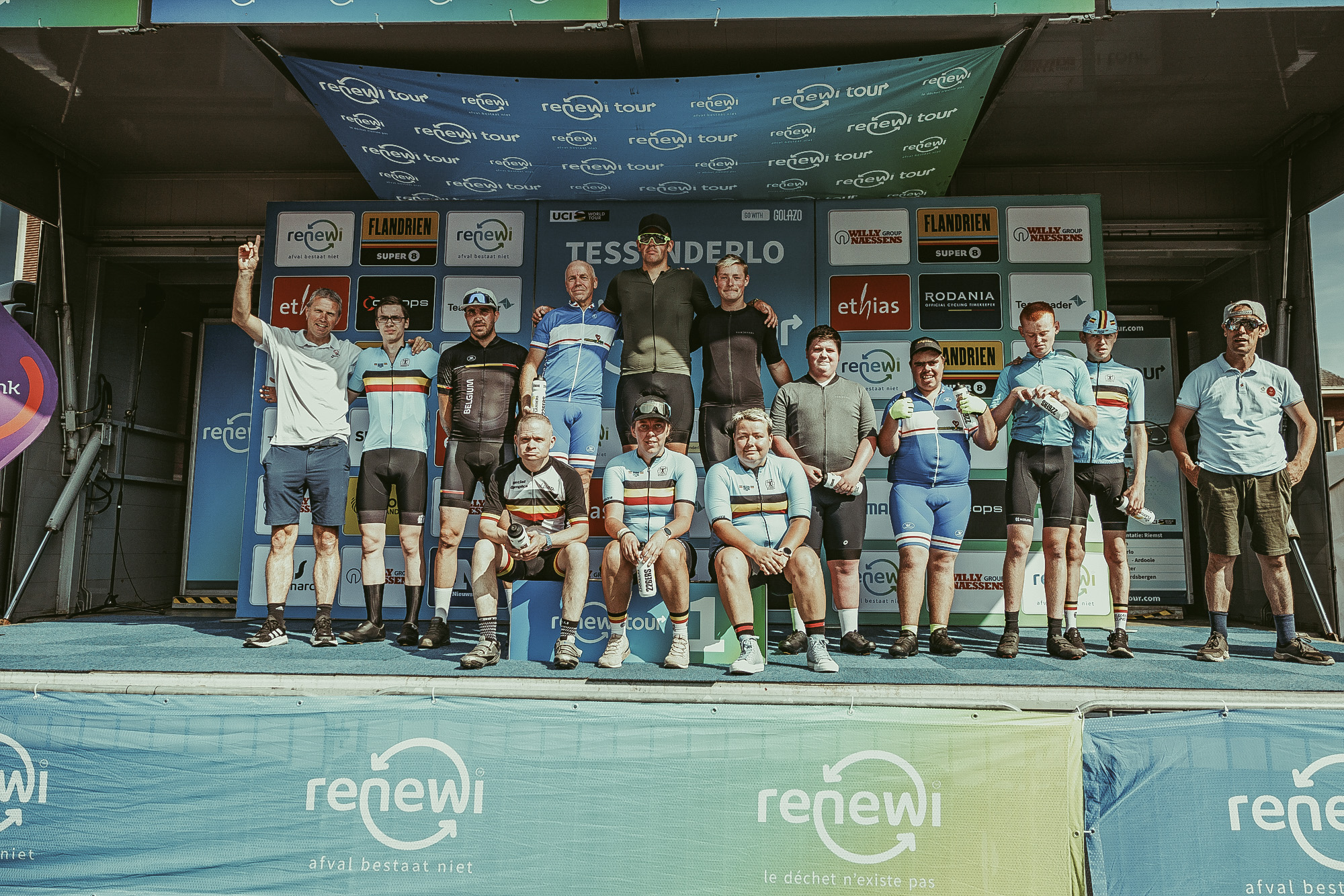 Cycliste Special Olympics en action