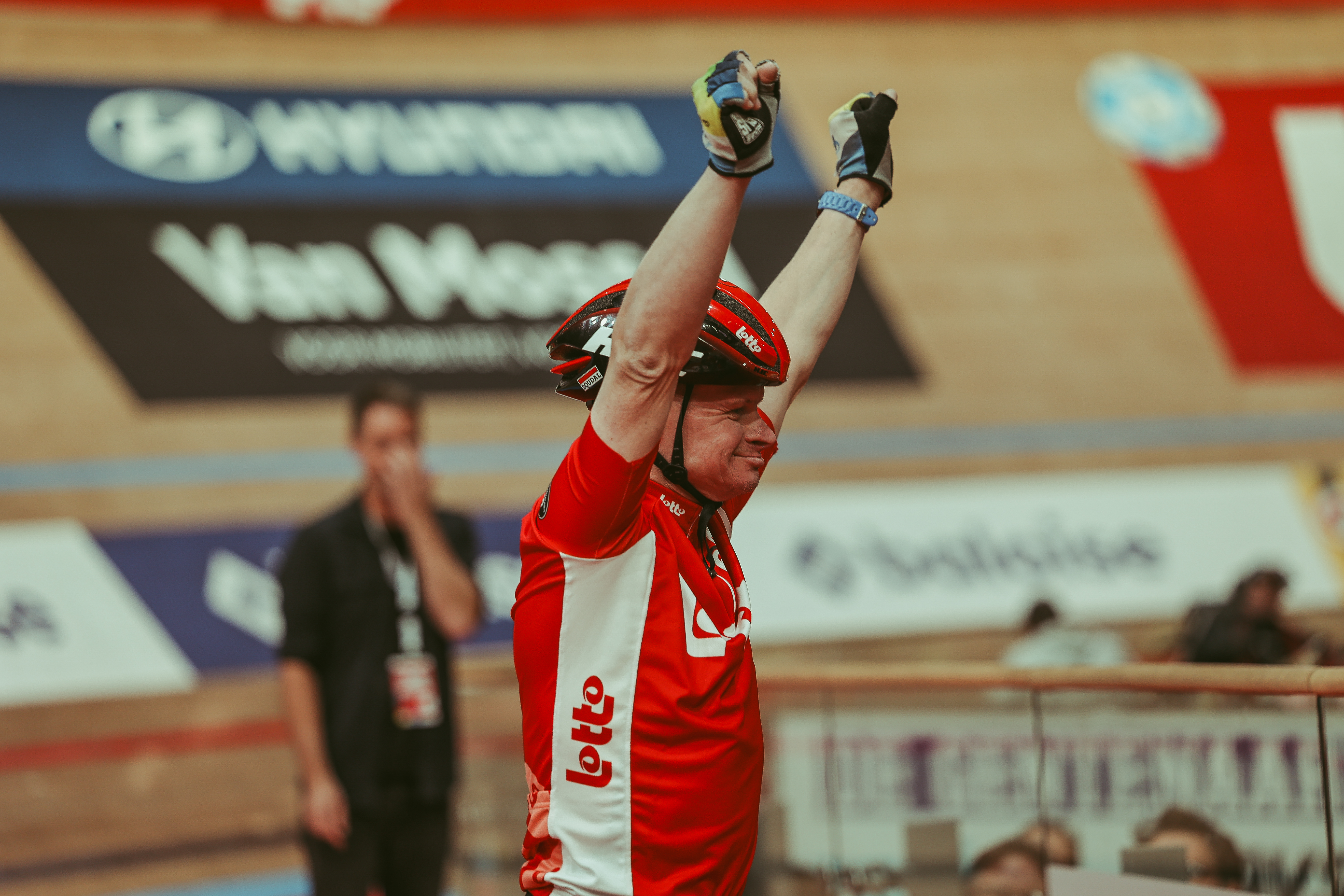 Cycliste Special Olympics en action